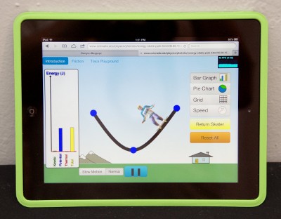 Energy Skate Park running on an iPad