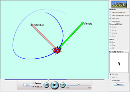 Screenshot of the simulation Ladybug Motion 2D