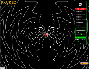 Screenshot of the simulation 電荷輻射
